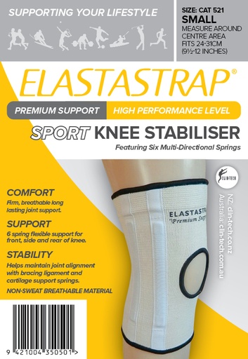 [2258773, cat521] Elastastrap Compression Premium Knee Stabiliser Small